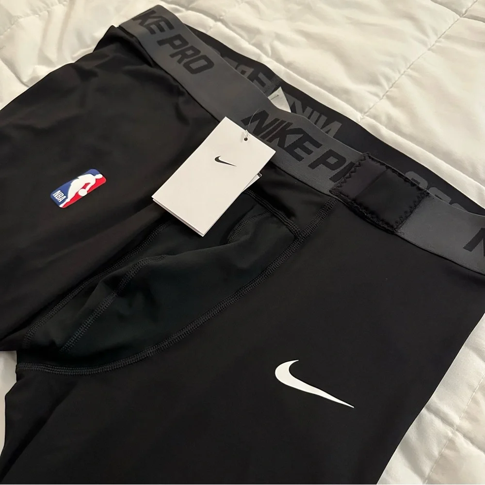 Nike Pro NBA Player Issued 3/4 Compression Tights Black Men's 3XL | NEW